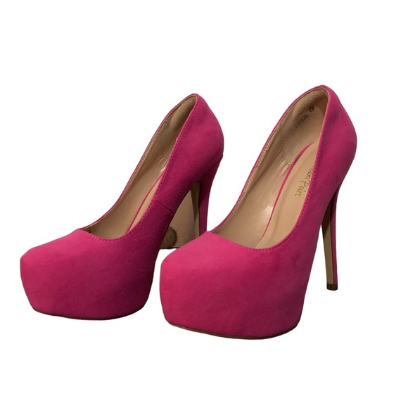 DREAM PAIRS Women's Swan High Heel Plaform Dress Pump Shoes Pink Size 7.5 - Picture 7 of 10